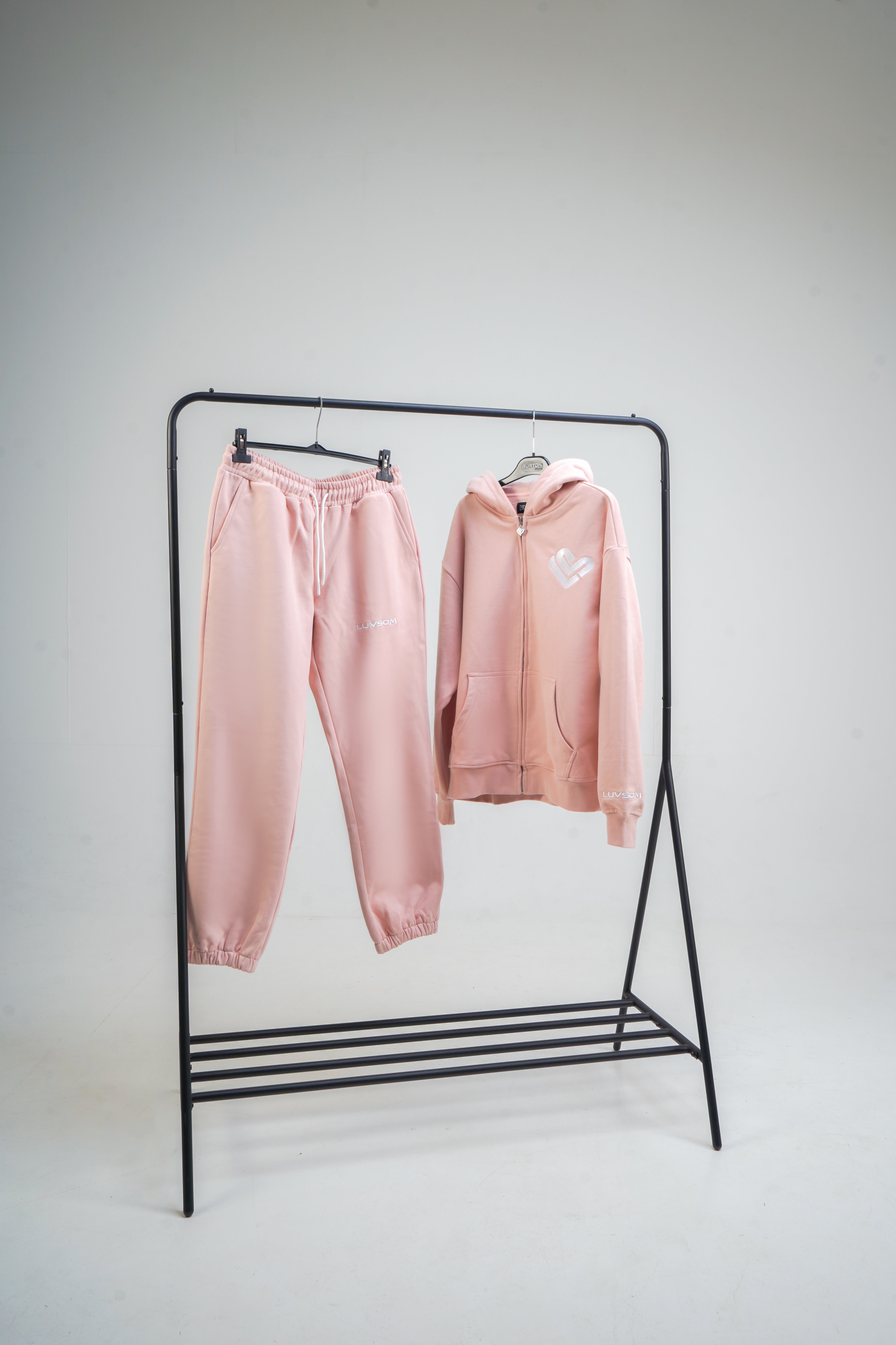 LUVSOM HEART TRACKSUIT BABY PINK